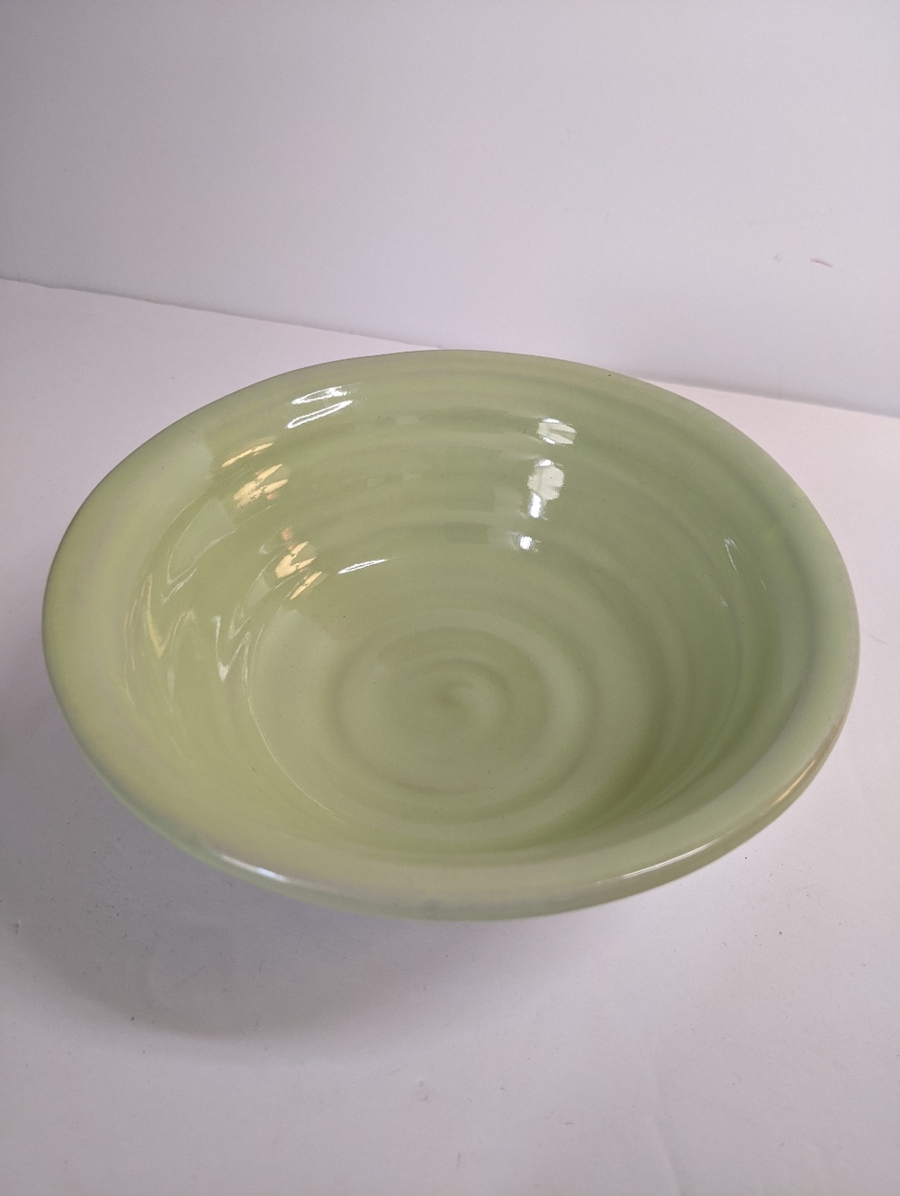 Pottery Barn Swirl Apple Green Fruit/ Cereal/ Bowl